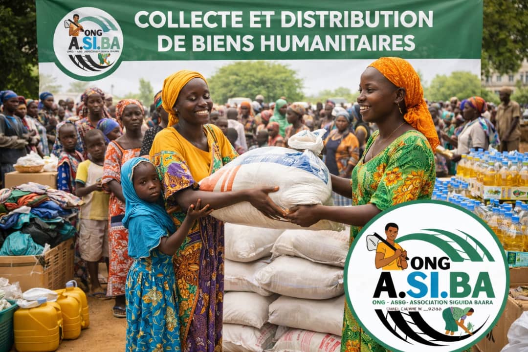 Distribution de biens humanitaires
